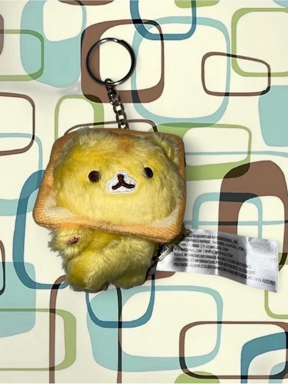 San-X Corocoro Coronya Plush Keychain Toast Bread Cat